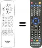 Télécommande équivalente Daewoo DTJ28G8F