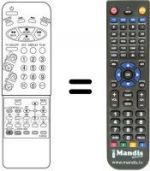 Télécommande équivalente Daewoo DVT5582 TXT