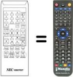Télécommande équivalente RC1007E