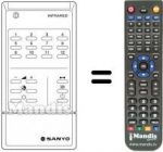 Télécommande équivalente Hitachi RC238