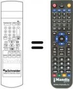 Télécommande équivalente RC307