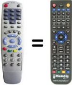 Télécommande équivalente Sinudyne 21802 (ver. 2)