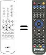 Télécommande équivalente Akai TV2882T