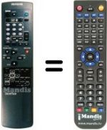 Télécommande équivalente Aiwa HV-FX3800