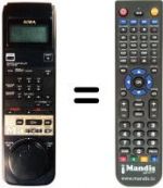 Télécommande équivalente Aiwa HV-G75