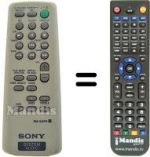 Télécommande équivalente Sony HCD-EP313