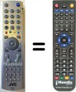 Télécommande équivalente JVC LT17E31SUG