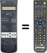 Télécommande équivalente RMT-V127