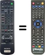 Télécommande équivalente Sony KV-21V6U