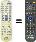 Télécommande équivalente JVC XV-N5