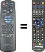 Télécommande équivalente Sharp VC-M21GM