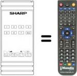 Télécommande équivalente Sharp RRMC-G0121C-ESA