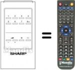 Télécommande équivalente Sharp RRMCG0123CESA