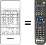 Télécommande équivalente Sharp RRMCG0292CESA