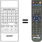 Télécommande équivalente Sharp RRMCG0293CESA