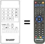 Télécommande équivalente Sharp RRMCG0466CESB