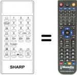 Télécommande équivalente Sharp RRMCG0483PESB