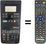Télécommande équivalente Sharp VC-TS313RM
