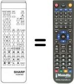 Télécommande équivalente Sharp RRMCG0605CESA