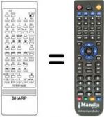 Télécommande équivalente Sharp RRMCG0688PESA