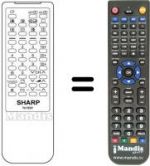 Télécommande équivalente Sharp RRMCG0959PESA