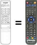 Télécommande équivalente Sharp RRMCG1046BMSA