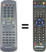 Télécommande équivalente RRMCG1061SA