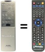 Télécommande équivalente Sharp RRMCG1292CESA