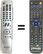 Télécommande équivalente Sharp LC-37GA3H