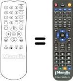 Télécommande équivalente Goodmans GVR2201