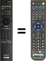 Télécommande équivalente Sony KDL-55NX815
