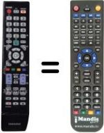 Télécommande équivalente Samsung UE40B7000WWXXN