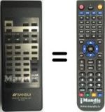 Télécommande équivalente Sansui RS-1520