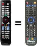 Télécommande équivalente Samsung UE40B8090XW/XZG