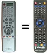 Télécommande équivalente Samsung LE40R86WDX/XEC