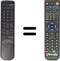 Télécommande équivalente RM861