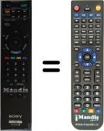 Télécommande équivalente Sony KDL-32EX600