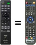 Télécommande équivalente Sony RM-PJ18