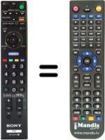 Télécommande équivalente Sony KDL-40V4000LCD