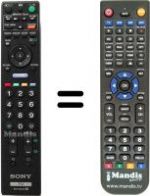 Télécommande équivalente Sony KDL-32V5500