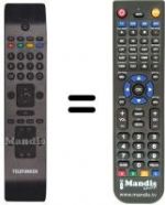 Télécommande équivalente Telefunken RC3902