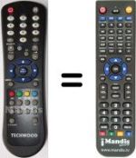Télécommande équivalente Techwood RC1055