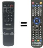 Télécommande équivalente Toshiba 21R01F