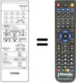 Télécommande équivalente Toshiba 7014-8347