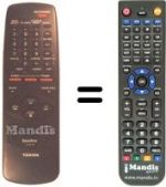 Télécommande équivalente Toshiba V427G