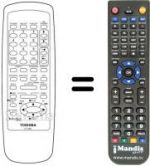 Télécommande équivalente Toshiba V828G