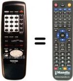 Télécommande équivalente Toshiba V728W