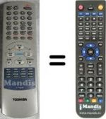 Télécommande équivalente Toshiba V622EW