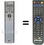 Télécommande équivalente LG 6710V00100U