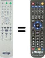 Télécommande équivalente Sony DVP-NS29
